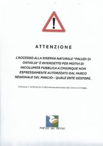 Aggiornamento Importante: Chiusura temporanea delle Paludi di Ostiglia per motivi di incolumità, a causa delle piogge delle ultime settimane.